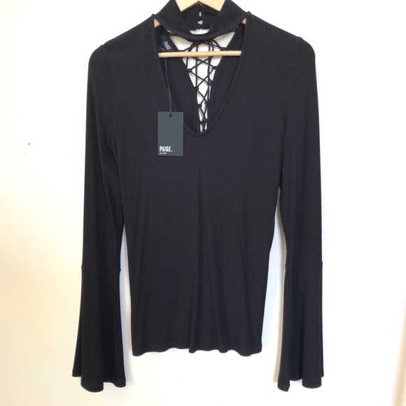 NWT• Paige Skylynn Bell sleeve Top - Picture 6 of 8